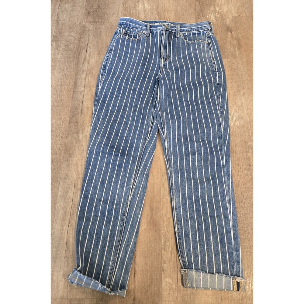 American Eagle Women's Mom Jean High Rise Striped Size 2 Regular